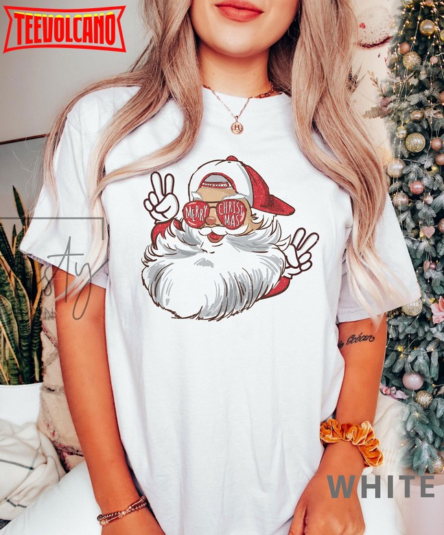 Cool Santa Claus shirt, vintage Christmas t-shirt, funny Christmas t-shirt