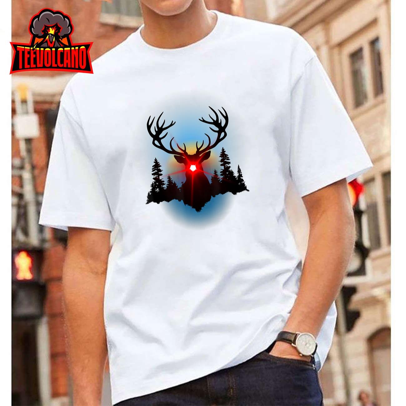 Countryside Merry Christmas Holiday Red nose Reindeer flight T-Shirt