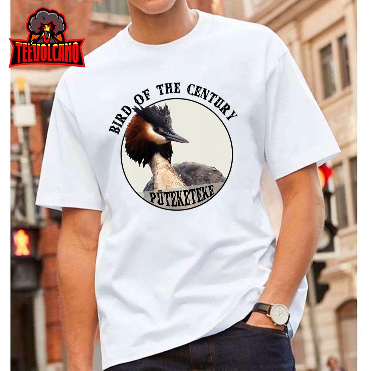 Cute Puteketeke New Zealand’s Bird of the Century Flower T-Shirt