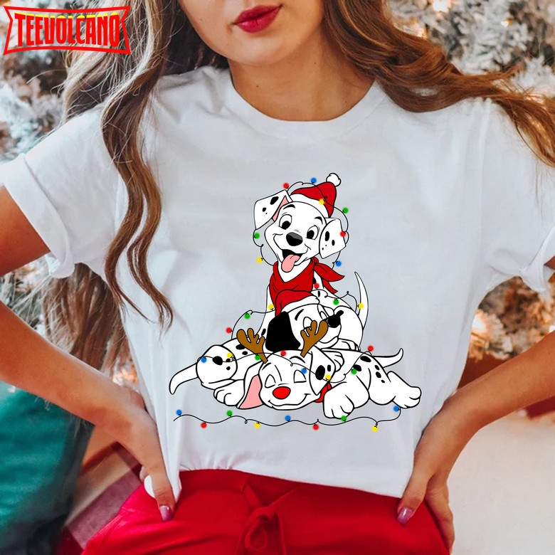 Disney 101 Dalmatians Christmas Shirt, Disney Santa Dog Sweatshirt