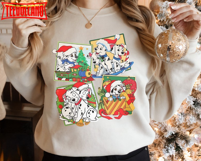 Disney 101 Dalmatians Santa Dogs Christmas Vibes Sweatshirt