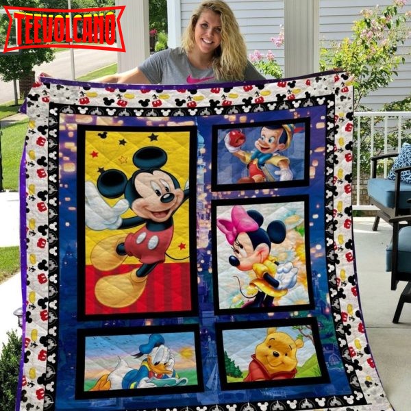 Disney Characters 3D Customized Quilt Blanket