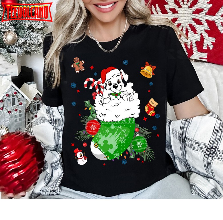 Disney Dalmatian Dog Santa Shirt, 101 Dalmatians Christmas Shirt