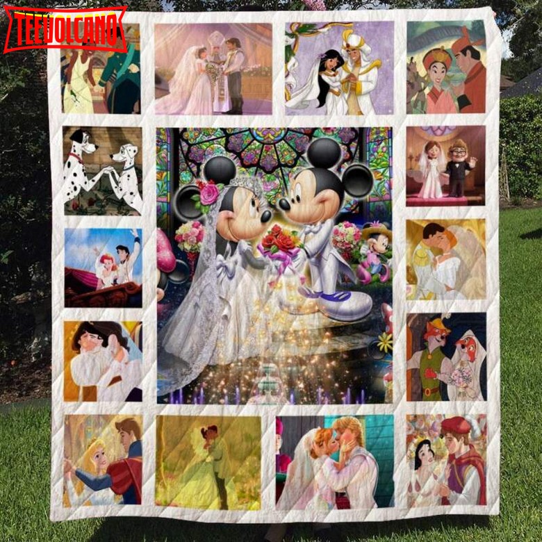 Disney Wedding Customize Quilt Blanket