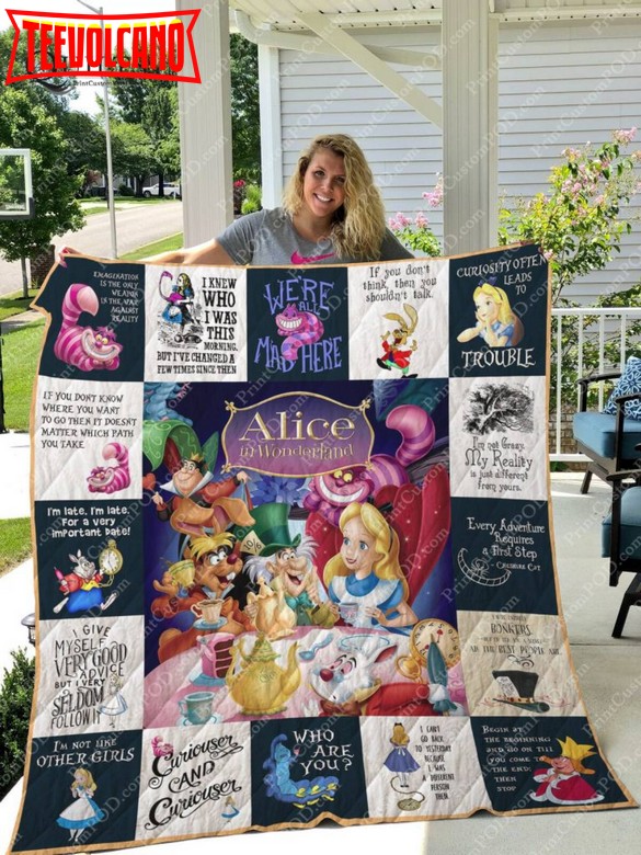 Disney’S Alice In Wonderland For Fans Version 3D Quilt Blanket