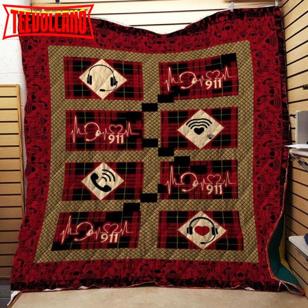 Dispatcher Heartbeat 3D Customized Quilt Blanket