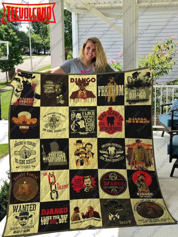 Django Unchained Tshirt Version 3D Quilt Blanket