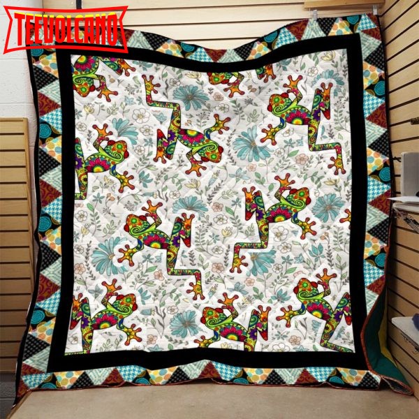 Dloral Frog 3D Customized Quilt Blanket