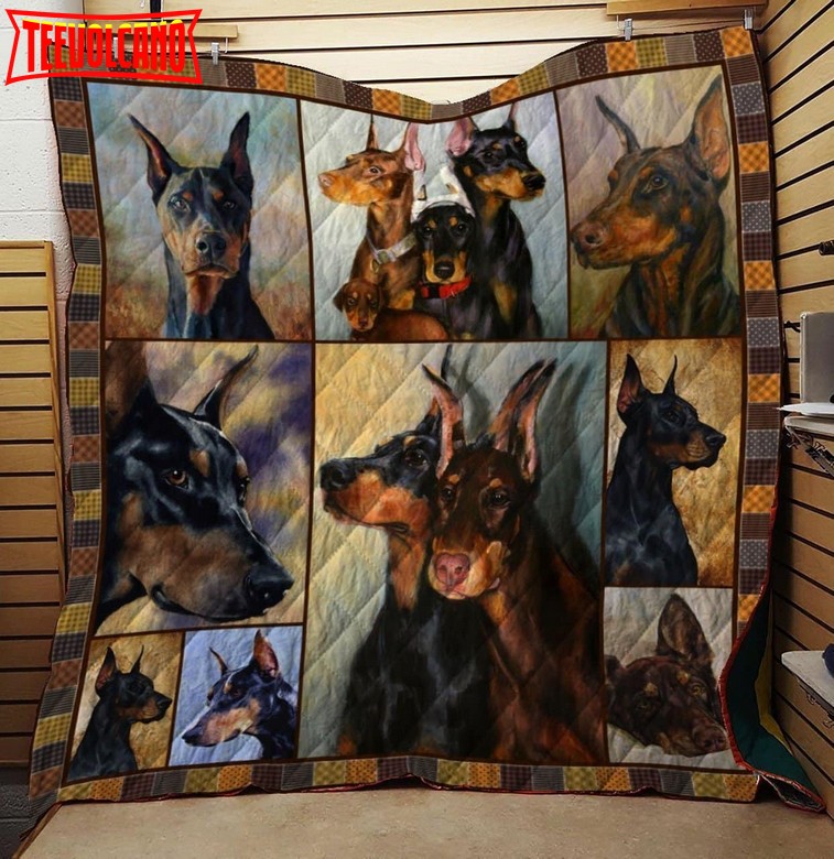 Doberman Because Of Love 3D Quilt Blanket