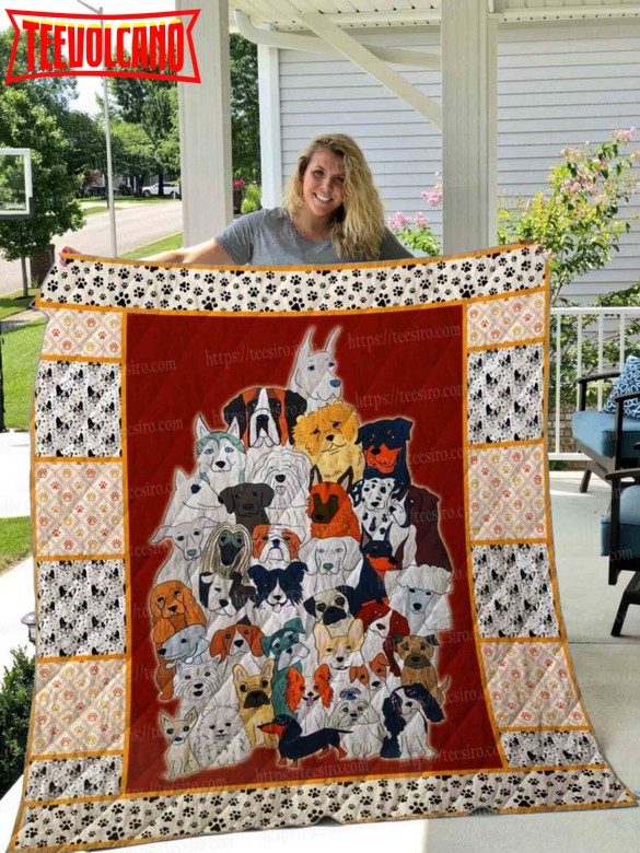 Dog Set 3D Quilt Blanket