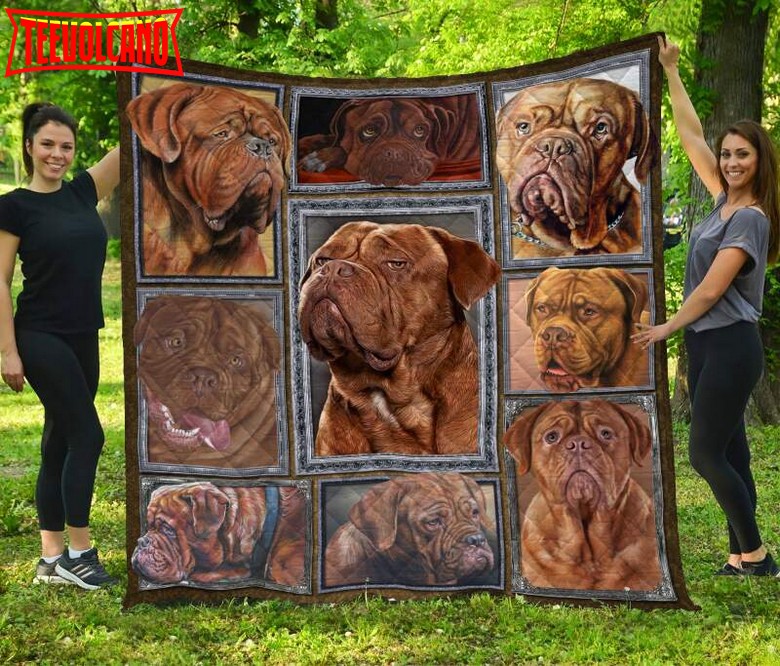 Dogue De Bordeaux 3D Customized Quilt Blanket