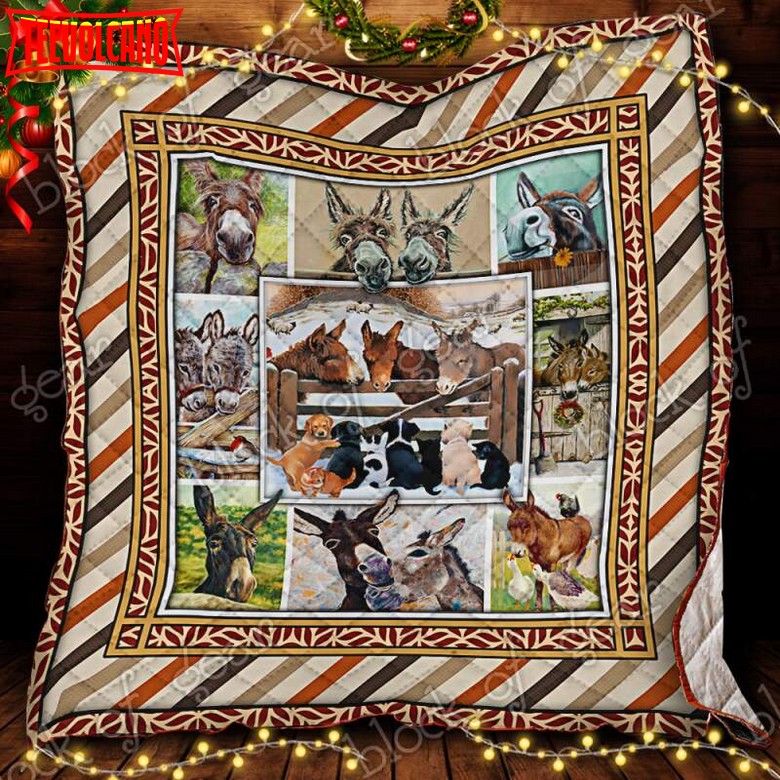 Donkey, Love The Beautiful Day 3D Quilt Blanket