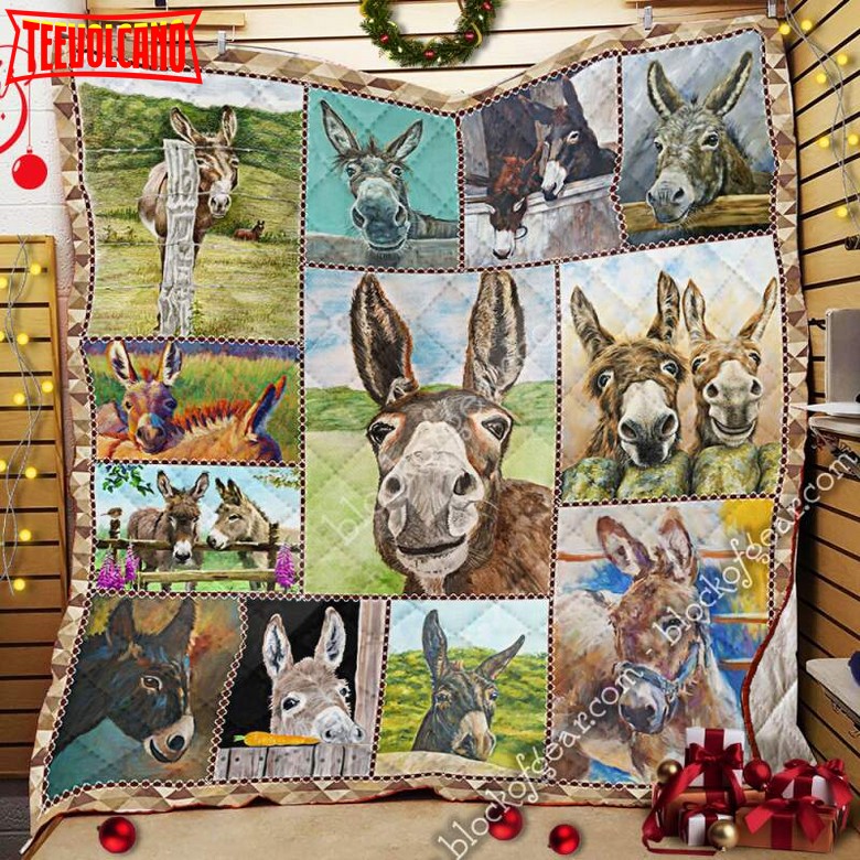 Donkey Lover 3D Quilt Blanket