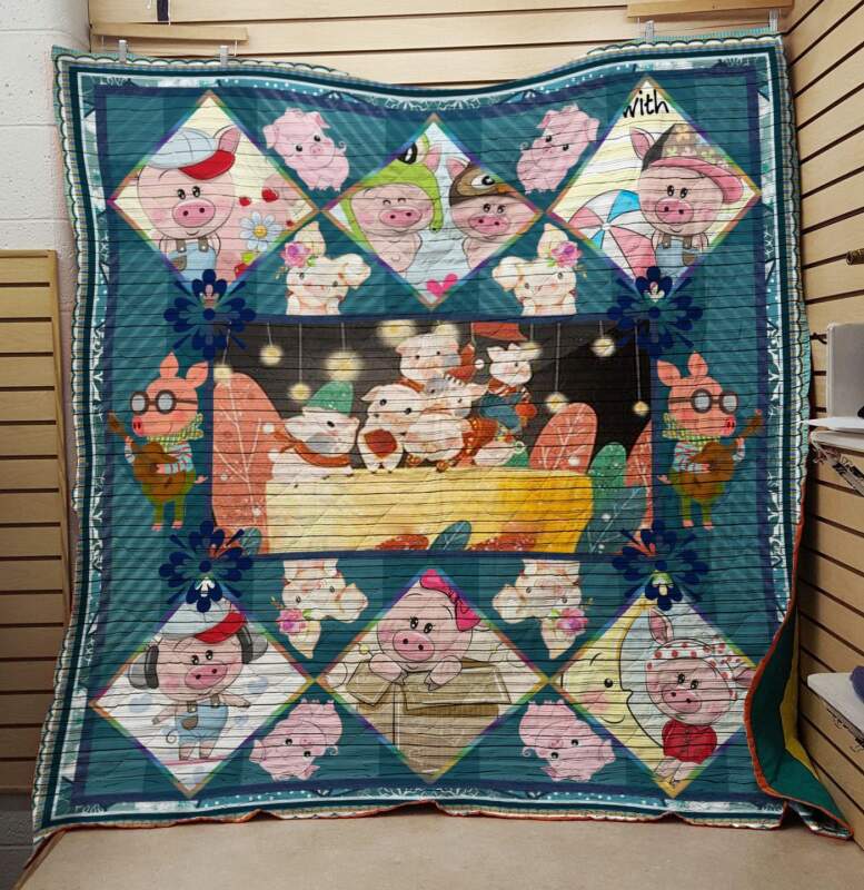 Dream Pig 3D Customized Quilt Blanket