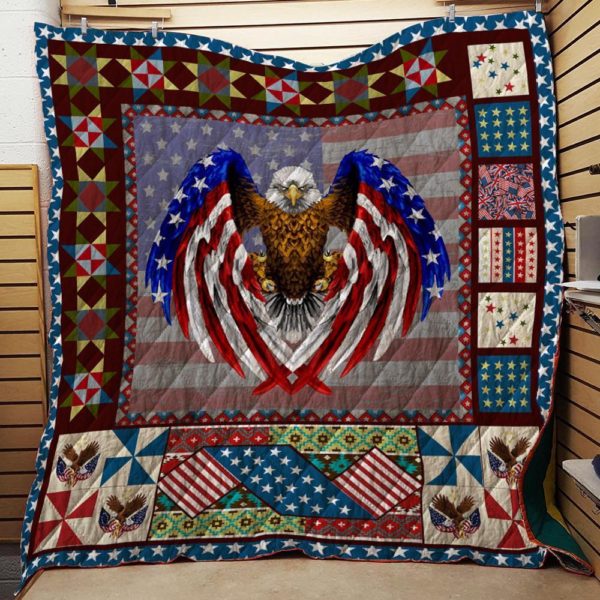 Eagle Veteran 3D Customized Quilt Blanket