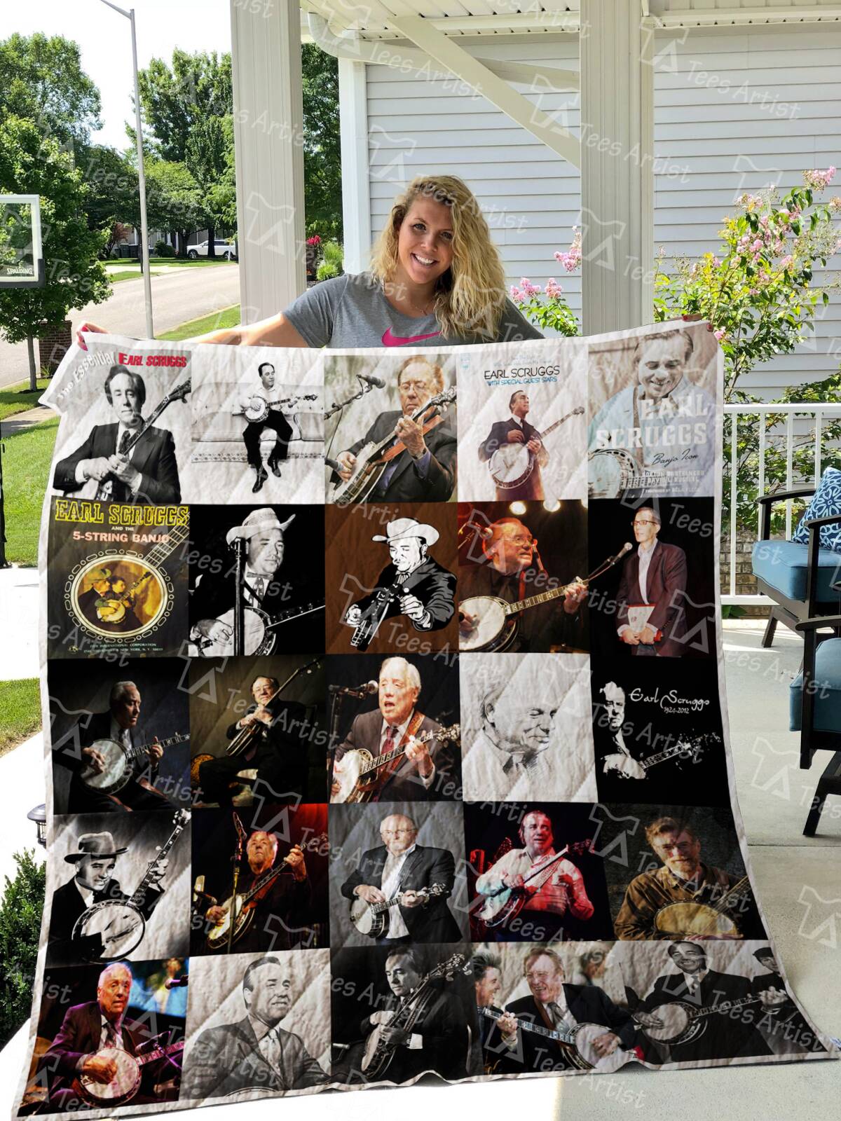 Earl Scruggs 3D Customized Quilt Blanket