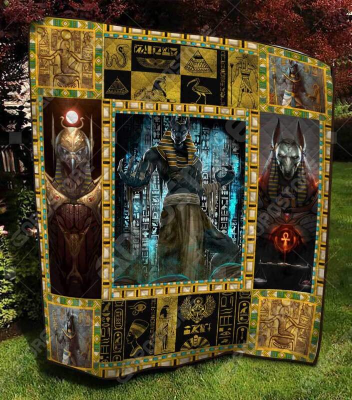 Egyptian Art Like 3D Customized Quilt Blanket