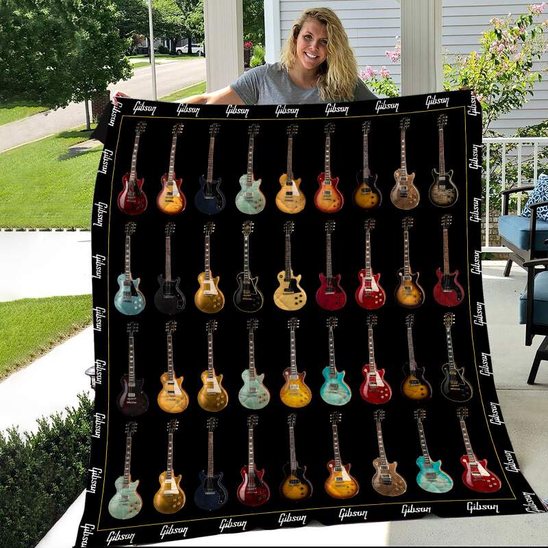 Electric Guitar Like 3D Quilt Blanket