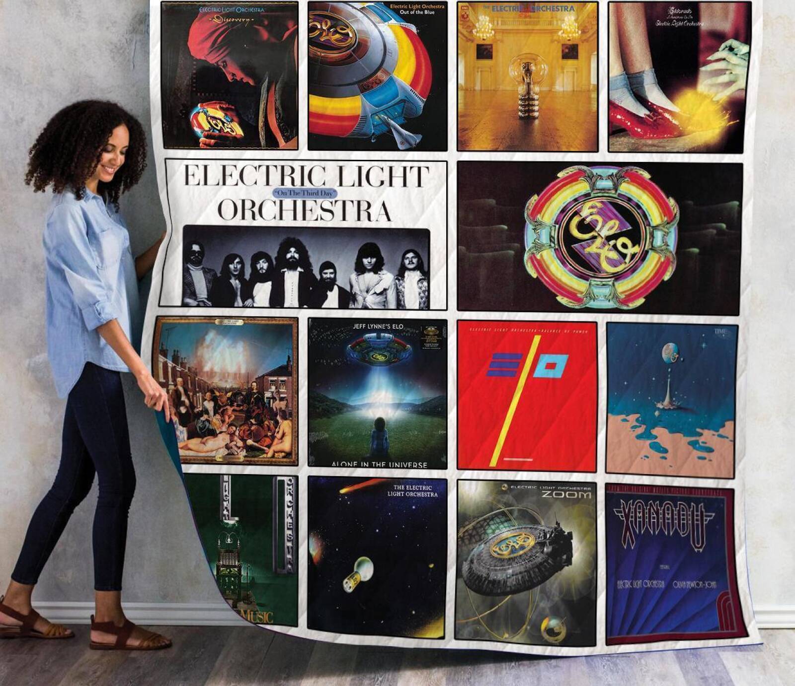 Electric Light Orchestra Albums Quilt Blanket