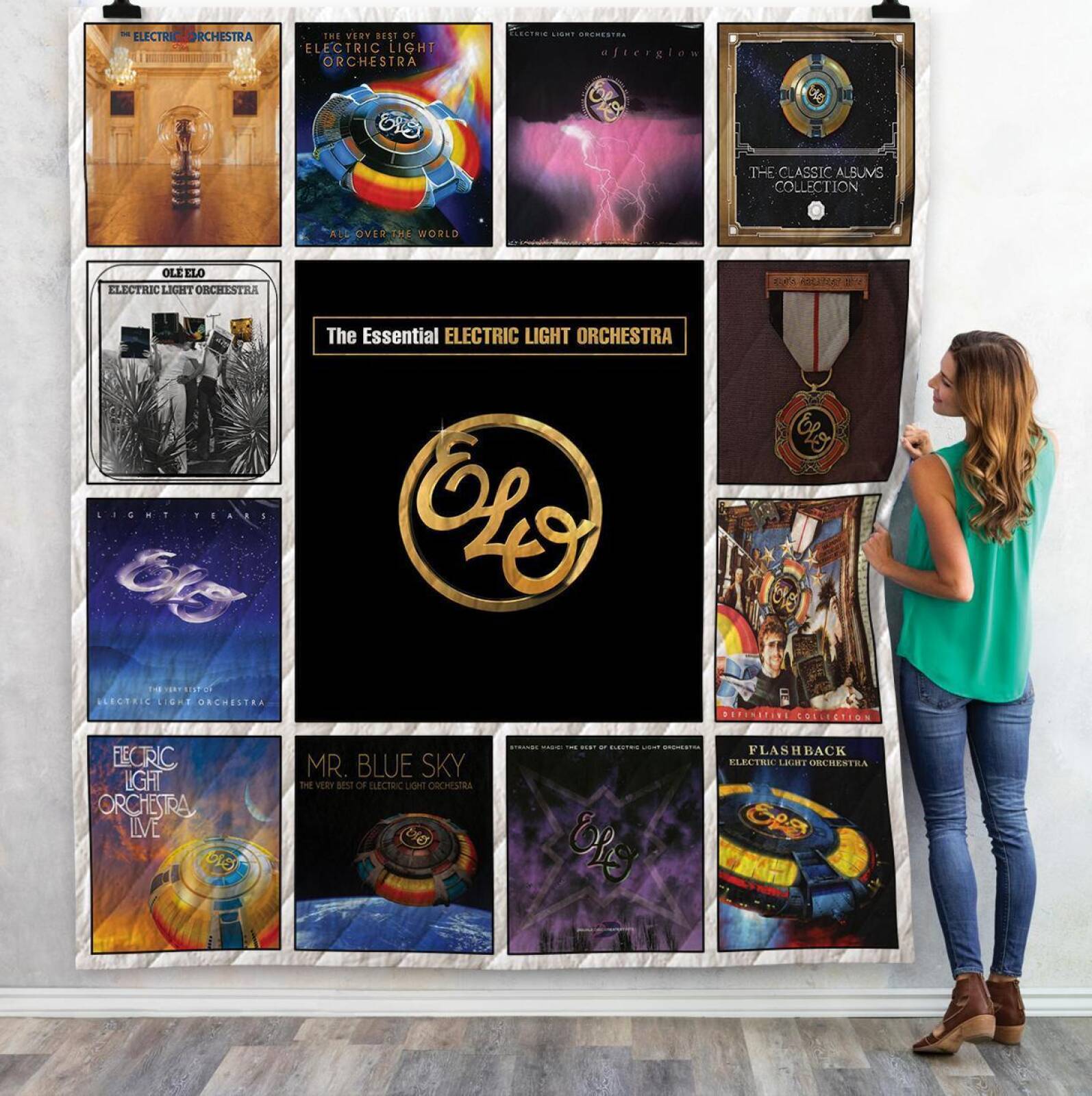 Electric Light Orchestra Complication Albums Quilt Blanket