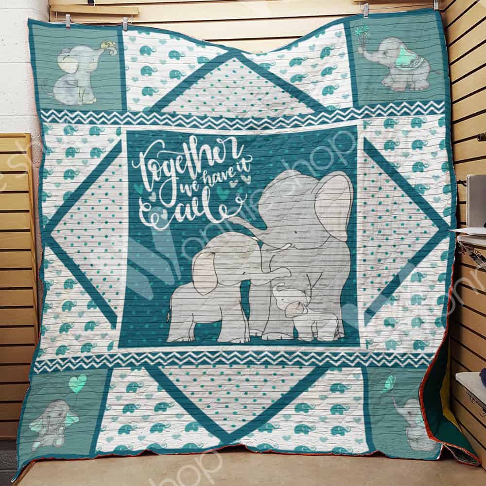 Elephant 3D Customized Quilt Blanket