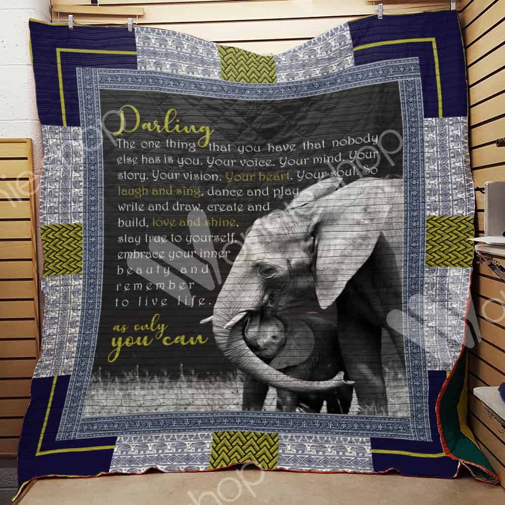 Elephant Mother Day 3D Customized Quilt Blanket