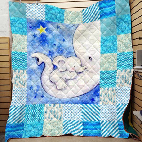 Elephant Printing 3D Customized Quilt Blanket