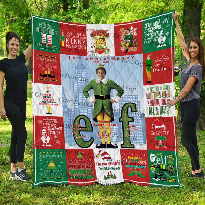 Elf Christmas Poster 3D Quilt Blanket