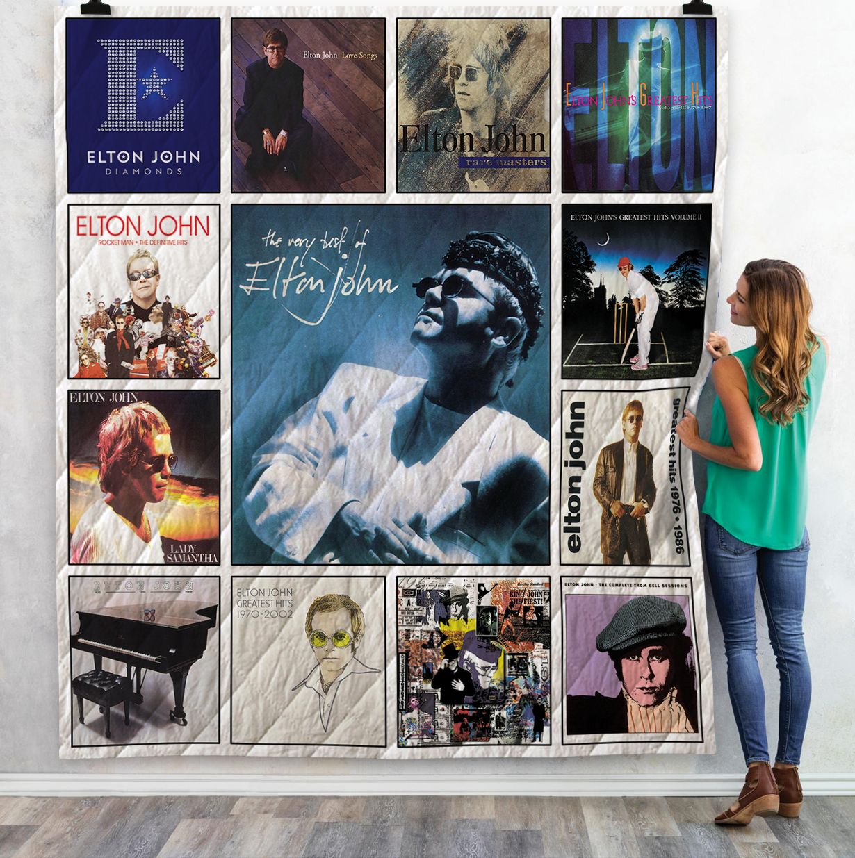 Elton Albums 3D Customized Quilt Blanket