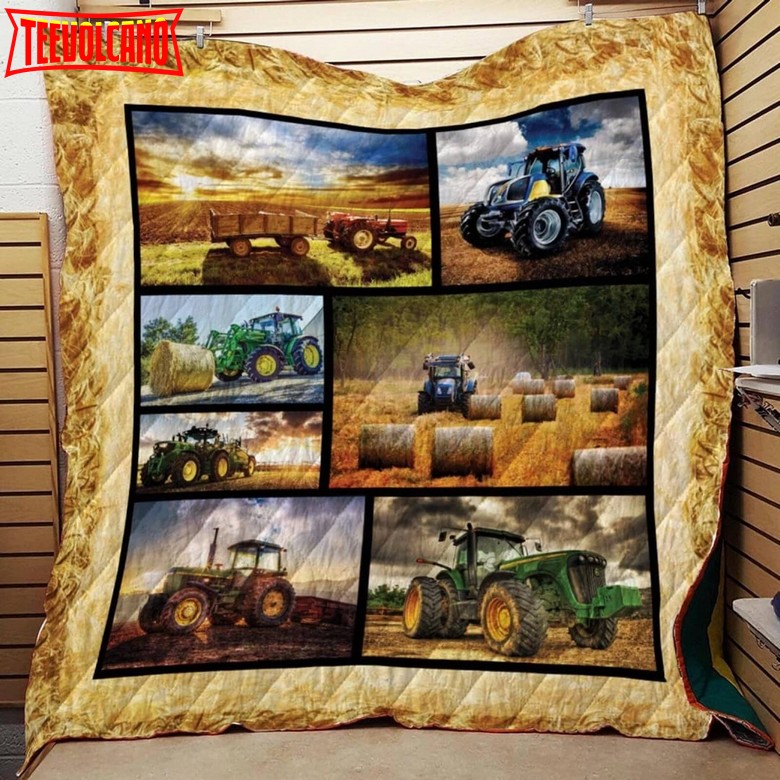 Farm Tractor Let Go To Farm 3D Quilt Blanket