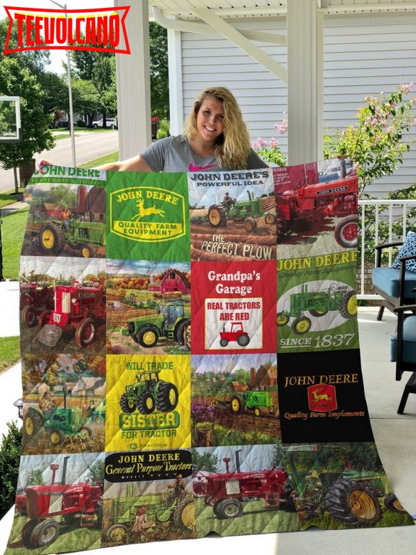 Farm Tractor Real Tractor Are Red 3D Quilt Blanket