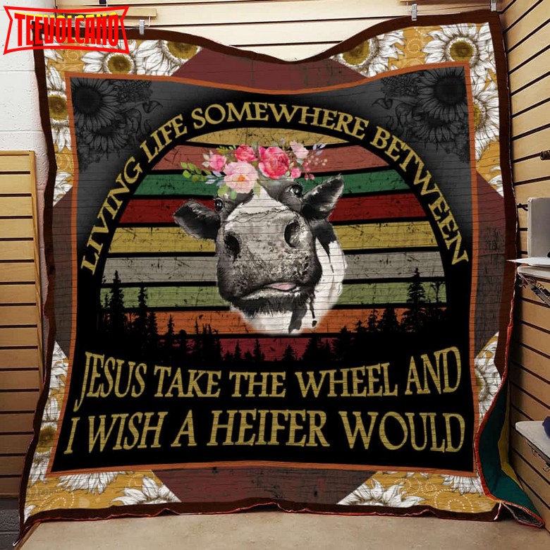 Farmer Heifer 3D Customized Quilt Blanket