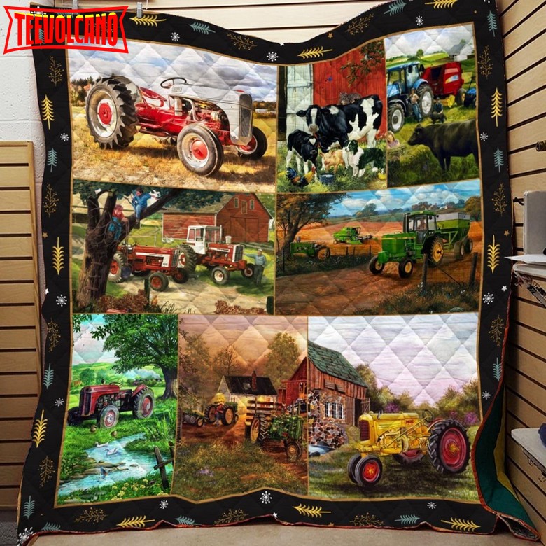 Farming Tractor 3D Customized Quilt Blanket