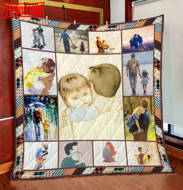 Father And Daughter Best Friends For Life 3D Quilt Blanket