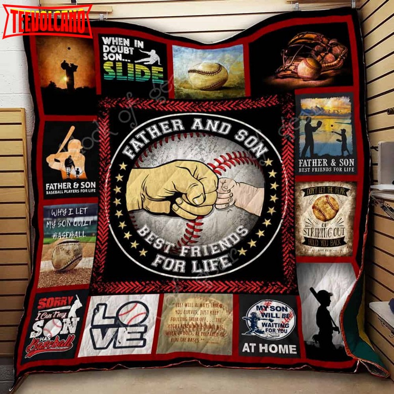 Father And Son, Baseball 3D Quilt Blanket