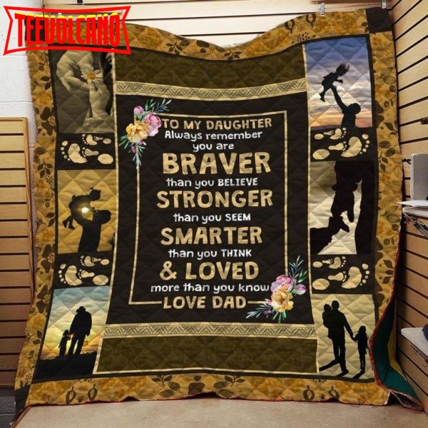 Father Daughter 3D Customized Quilt Blanket