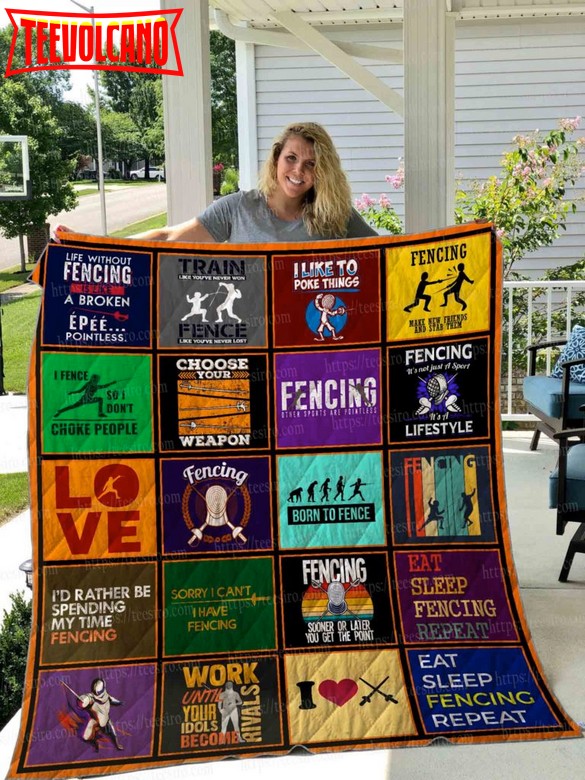 Fencing 3D Quilt Blanket