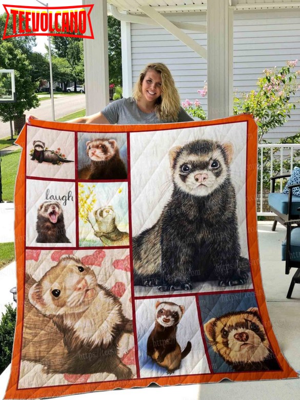 Ferret 3D Quilt Blanket