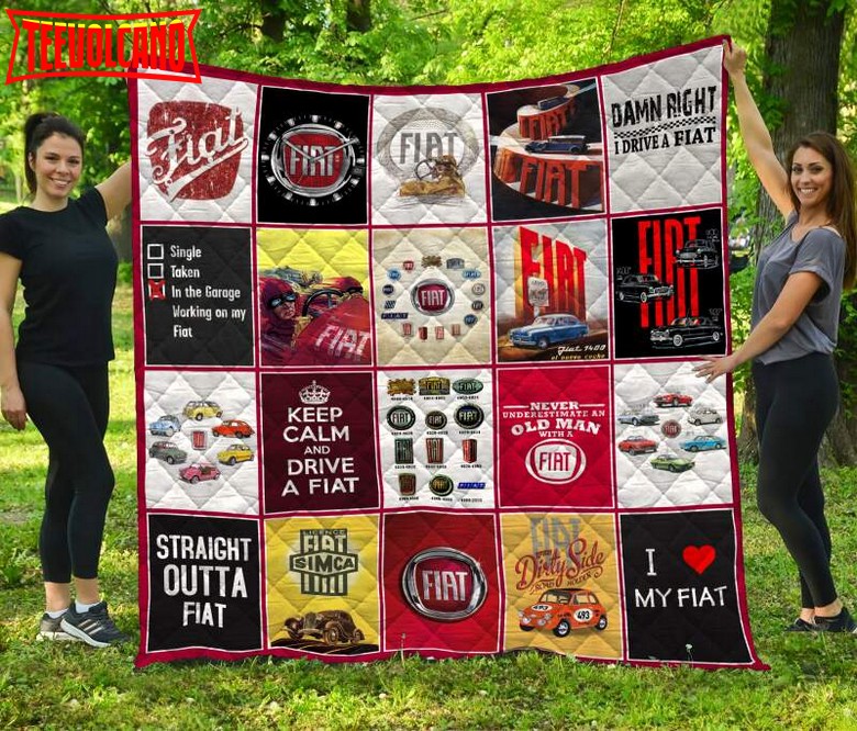 Fiat 3D Customized Quilt Blanket