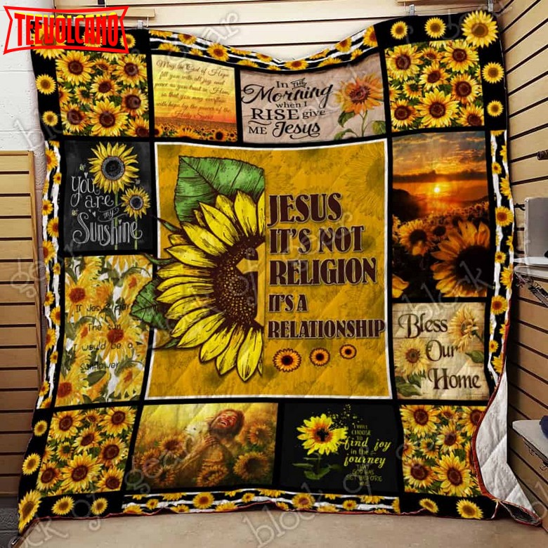 Find God In Sunflower 3D Quilt Blanket