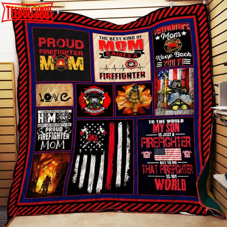 Firefighter Mom 3D Customized Quilt Blanket