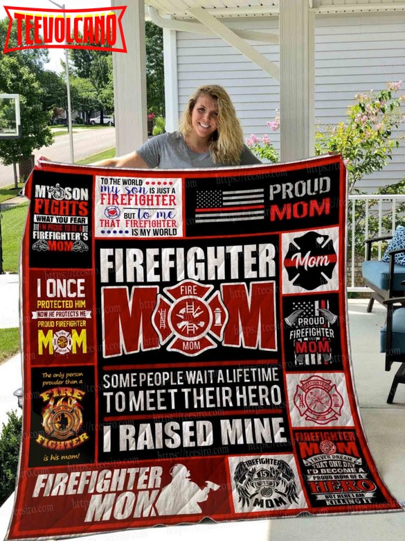 Firefighter Mom 3D Quilt Blanket