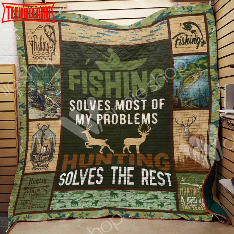 Fishing And Hunting 3D Customized Quilt Blanket