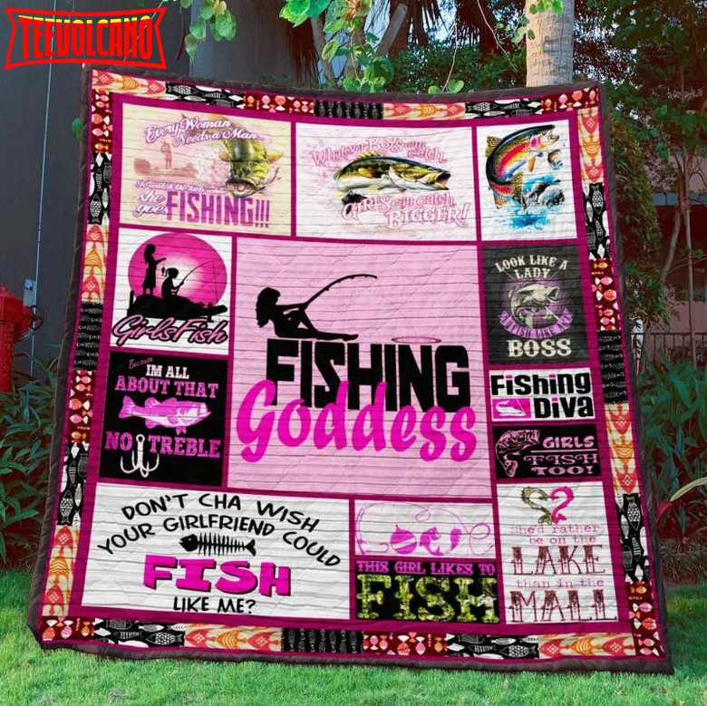 Fishing Goddess Na Qiult 3D Customized Quilt Blanket