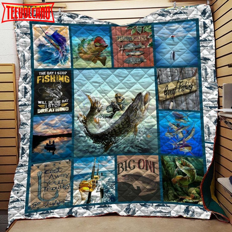 Fishing Is Life Quilt Blanket B