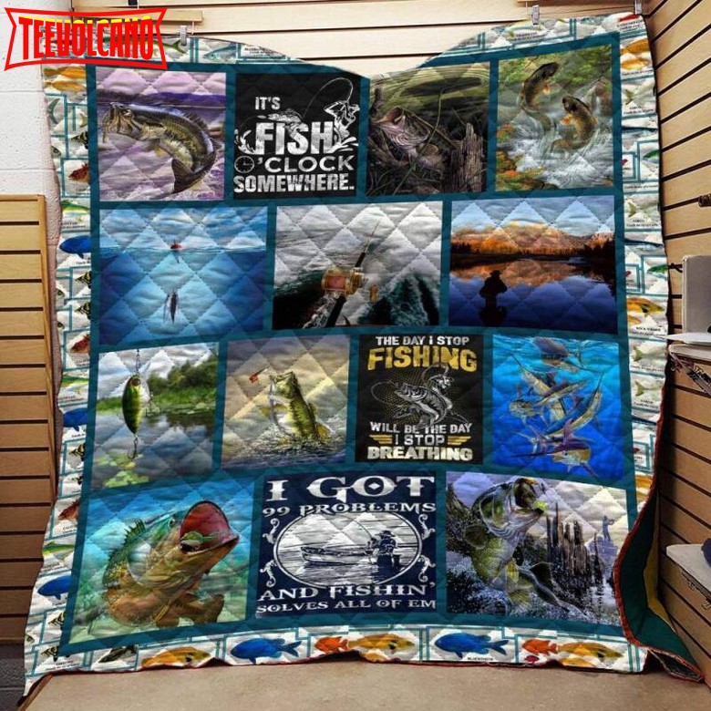 Fishing Is Life Quilt Blanket C