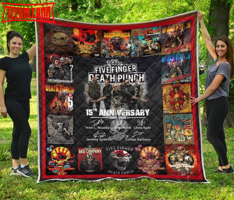 Five Finger Death Punch Anniversary 3D Customized Quilt Blanket