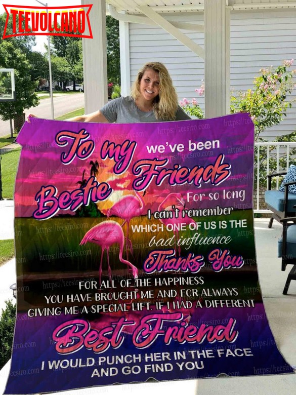 Flamingo Bff 3D Quilt Blanket