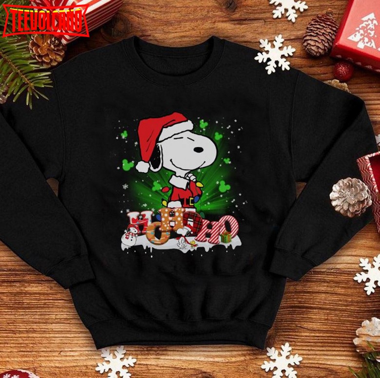 HO HO HO Snoopy Christmas Sweatshirt, Cute Christmas Disney Shirt