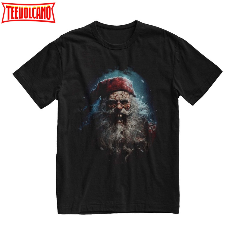 Horror Santa Claus TShirt, Gothic Christmas Shirt, Holiday Season T-Shirt